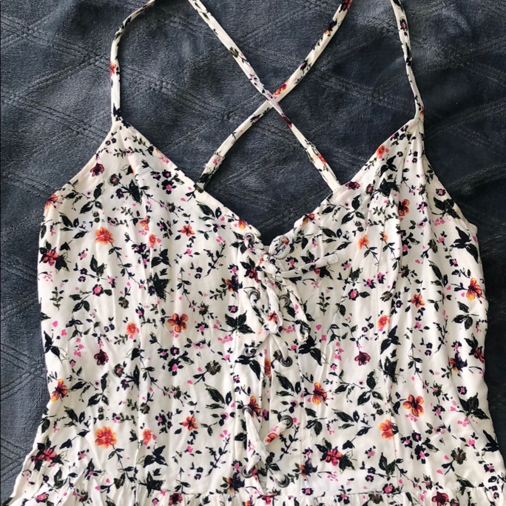 white floral dress